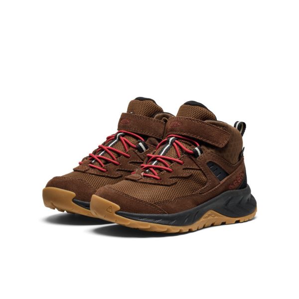 Little Kids' Hightrail Waterproof Hiking Boot | Dark Earth/Garnet