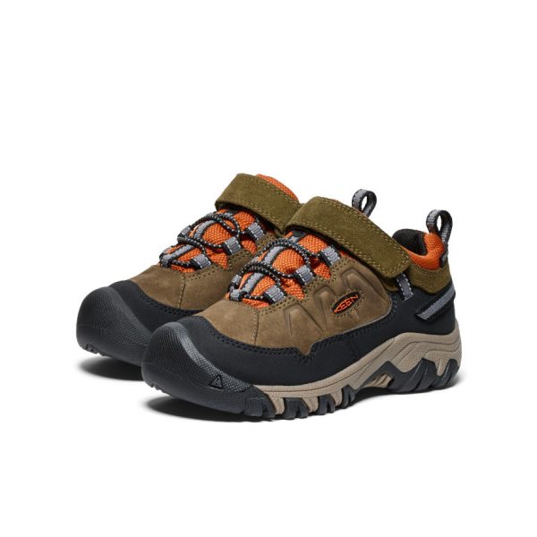 Little Kids' Targhee IV Waterproof Hiking Shoe | Dark Olive/Gold Flame