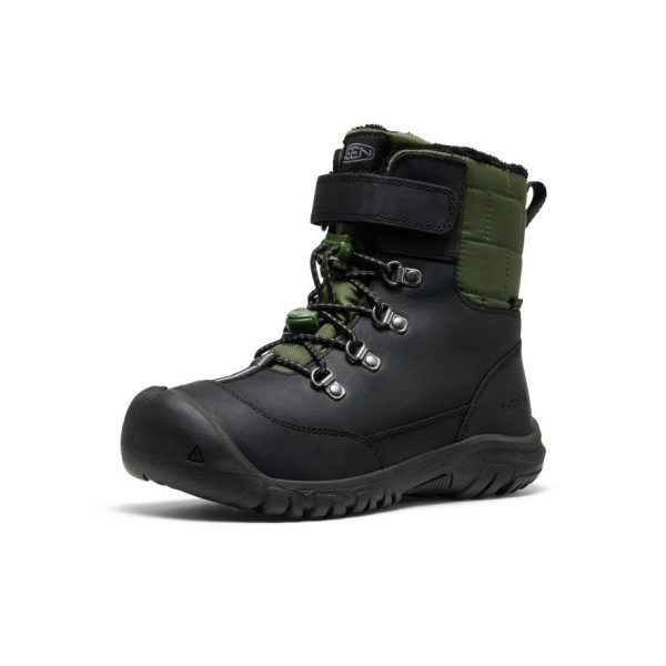 Big Kids' Kanibou Waterproof Winter Boot | Black/Bronze Green