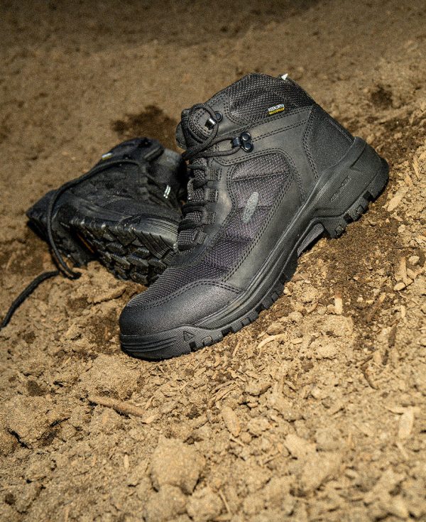 Men's Skokie Waterproof Work Boot (Soft Toe) | Black/Black