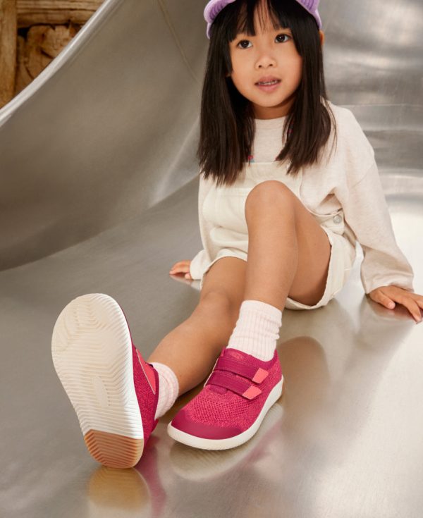 Big Kids' KNX Knit Double Strap | Beaujolais/Raspberry