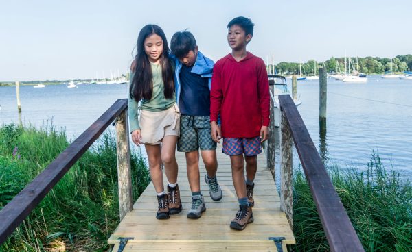 Big Kids' Targhee IV Waterproof Hiking Boot | Alloy/Granite Green