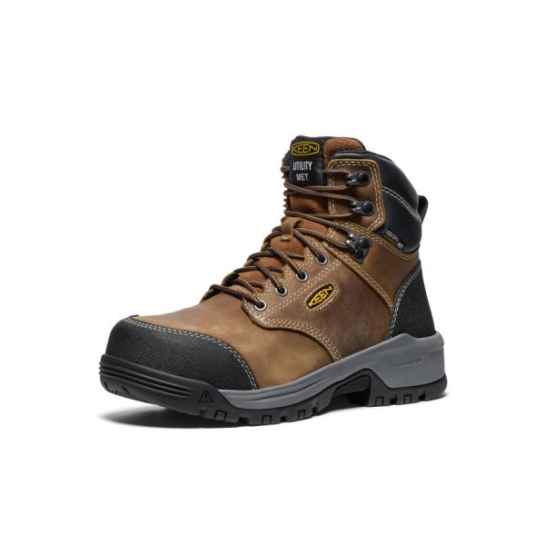 Women's Evanston 6 Waterproof Boot INT MET (Carbon Toe)  |  Bison/Black